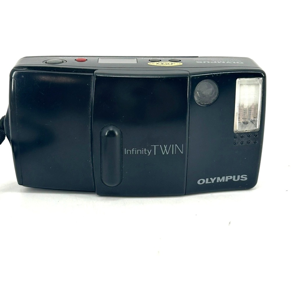 Olympus Infinity Twin 35mm Film Camera Weatherproof Biaxial Optical System Black